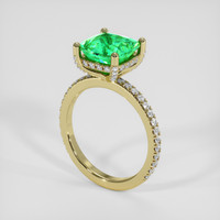 2.69 Ct. Emerald Ring, 18K Yellow Gold 2