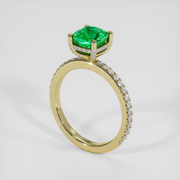 1.46 Ct. Emerald Ring, 18K Yellow Gold 2