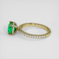 1.46 Ct. Emerald Ring, 18K Yellow Gold 4