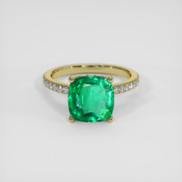 2.77 Ct. Emerald Ring, 18K Yellow Gold 1
