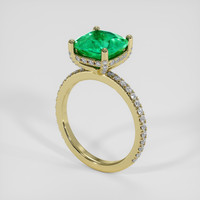 2.77 Ct. Emerald Ring, 18K Yellow Gold 2