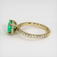 1.35 Ct. Emerald Ring, 18K Yellow Gold 4