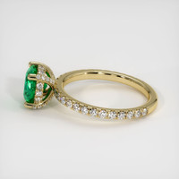 1.25 Ct. Emerald Ring, 18K Yellow Gold 4