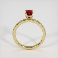 0.57 Ct. Ruby Ring, 18K Yellow Gold 3