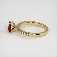0.57 Ct. Ruby Ring, 18K Yellow Gold 4