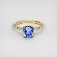 3.03 Ct. Blue Sapphire Ring, 18K Yellow Gold 1