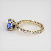 3.03 Ct. Blue Sapphire Ring, 18K Yellow Gold 4