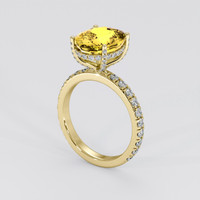 5.10 Ct. Yellow Sapphire Ring, 18K Yellow Gold 2