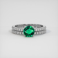 1.18 Ct. Emerald Ring, Platinum 950 1