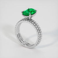 1.76 Ct. Emerald Ring, Platinum 950 2