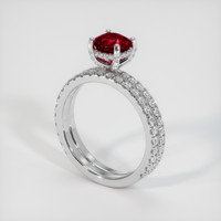 1.17 Ct. Ruby Ring, Platinum 950 2