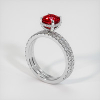 1.68 Ct. Ruby Ring, Platinum 950 2