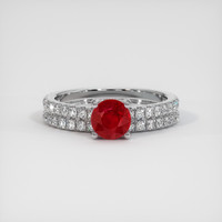 0.98 Ct. Ruby Ring, Platinum 950 1