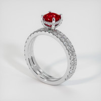 0.98 Ct. Ruby Ring, Platinum 950 2