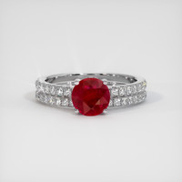 1.49 Ct. Ruby Ring, Platinum 950 1