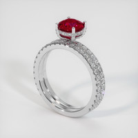 1.49 Ct. Ruby Ring, Platinum 950 2