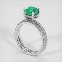 1.24 Ct. Emerald Ring, Platinum 950 2