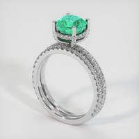 1.31 Ct. Emerald Ring, Platinum 950 2