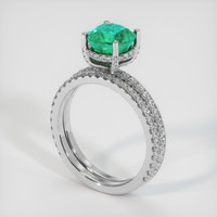 1.89 Ct. Emerald Ring, Platinum 950 2