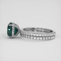 3.43 Ct. Greenish Blue Sapphire Ring, Platinum 950 4