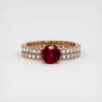 1.17 Ct. Ruby Ring, 14K Rose Gold 1