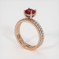 1.17 Ct. Ruby Ring, 14K Rose Gold 2