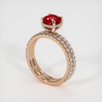 1.68 Ct. Ruby Ring, 14K Rose Gold 2