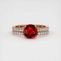 2.57 Ct. Ruby Ring, 14K Rose Gold 1