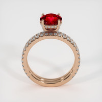 2.57 Ct. Ruby Ring, 14K Rose Gold 3