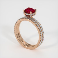 1.49 Ct. Ruby Ring, 14K Rose Gold 2