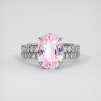 4.59 Ct. Pink Sapphire Ring, 14K White Gold 1