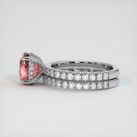 2.00 Ct. Padparadscha Sapphire Ring, 14K White Gold 4