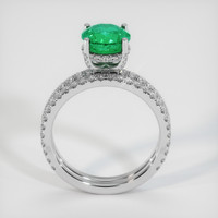 1.56 Ct. Emerald Ring, 18K White Gold 3