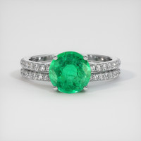1.70 Ct. Emerald Ring, 18K White Gold 1