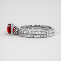 0.98 Ct. Ruby Ring, 18K White Gold 4