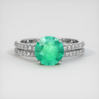 1.24 Ct. Emerald Ring, 18K White Gold 1