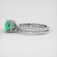 1.31 Ct. Emerald Ring, 18K White Gold 4