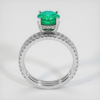 1.57 Ct. Emerald Ring, 18K White Gold 3