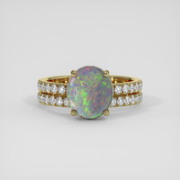1.63 Ct. Multi Color Opal Ring, 14K Yellow Gold 1