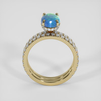 1.73 Ct. Multi Color Opal Ring, 14K Yellow Gold 3