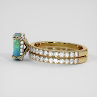 1.73 Ct. Multi Color Opal Ring, 14K Yellow Gold 4