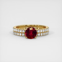 1.17 Ct. Ruby Ring, 14K Yellow Gold 1