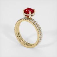 1.68 Ct. Ruby Ring, 14K Yellow Gold 2