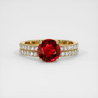 2.57 Ct. Ruby Ring, 14K Yellow Gold 1