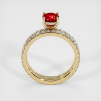 0.98 Ct. Ruby Ring, 14K Yellow Gold 3