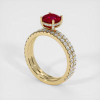 1.49 Ct. Ruby Ring, 14K Yellow Gold 2