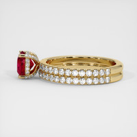1.49 Ct. Ruby Ring, 14K Yellow Gold 4