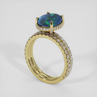 1.67 Ct. Multi Color Opal Ring, 18K Yellow Gold 2