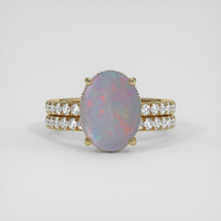 1.98 Ct. Multi Color Opal Ring, 18K Yellow Gold 1