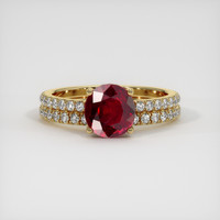 1.95 Ct. Ruby Ring, 18K Yellow Gold 1